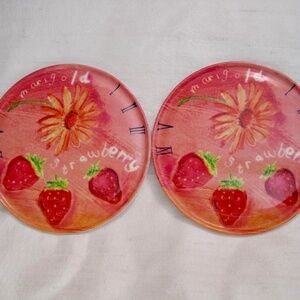 Set of Two Melamine Small Plates.